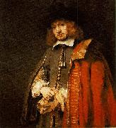 REMBRANDT Harmenszoon van Rijn Jan Six (1618-1700), painted in 1654, aged 36. Sweden oil painting artist